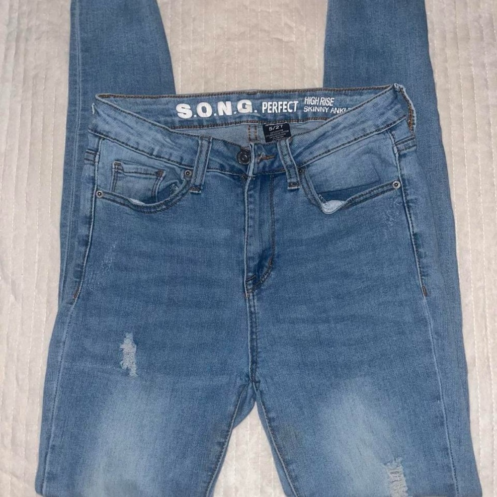 Women's Blue High Rise Skinny Jeans